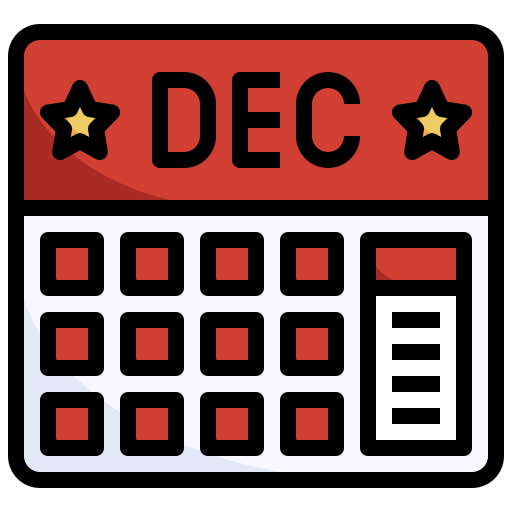 December Surang Lineal Color icon