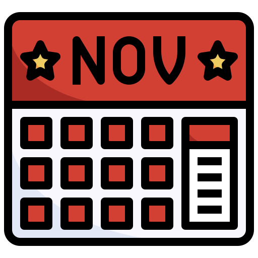 November Surang Lineal Color icon