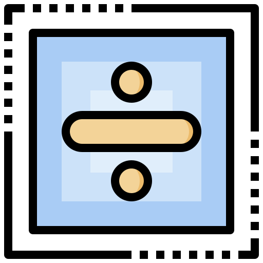 división Surang Lineal Color icono