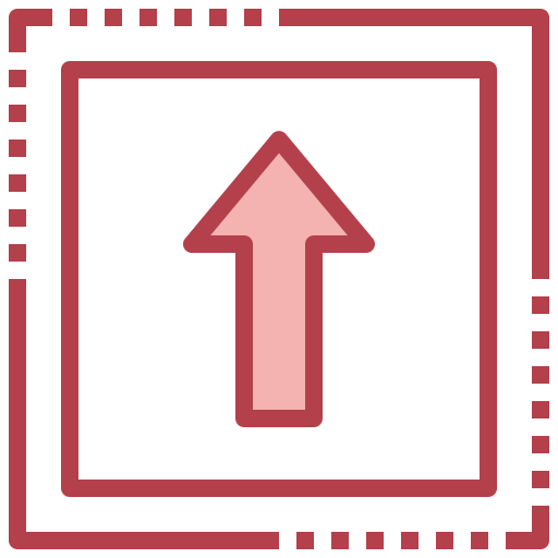 Up arrow Surang Red icon