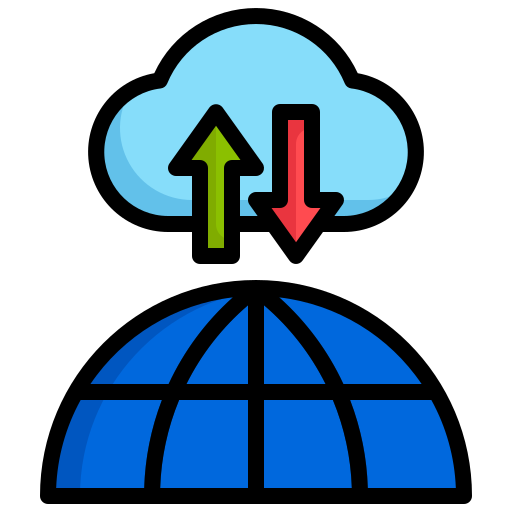 cloud computing Surang Lineal Color icona