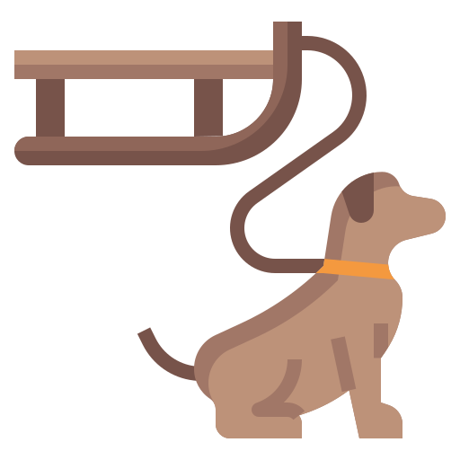 Dog sled Surang Flat icon