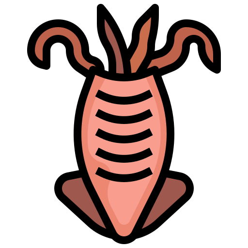 calamar Surang Lineal Color icono