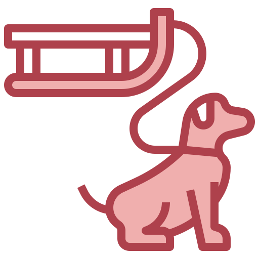 Dog sled Surang Red icon