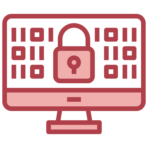 Data encryption Surang Red icon
