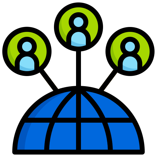 globales netzwerk Surang Lineal Color icon