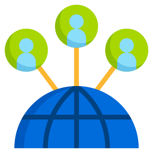 Global network Surang Flat icon