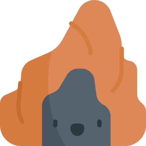 jaskinia Kawaii Flat ikona