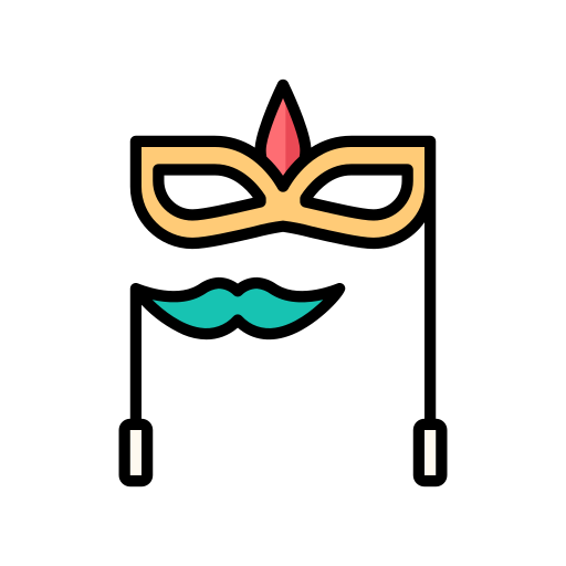 partymaske Generic Outline Color icon