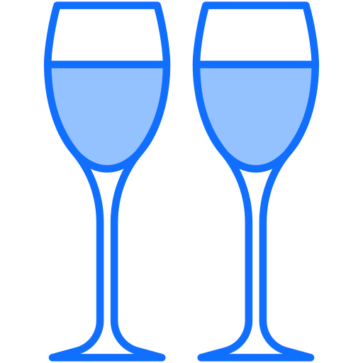 Champagne glass Generic Blue icon