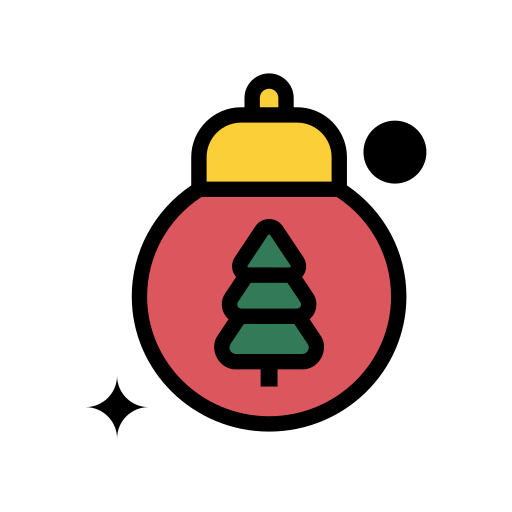 bolas de navidad Generic Outline Color icono