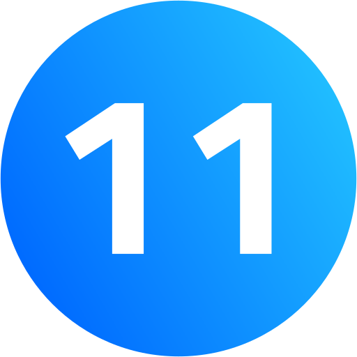 número 11 Generic Circular Ícone