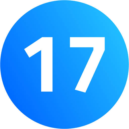 numero 17 Generic Circular icona