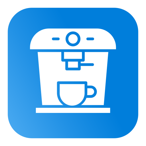 maszyna do kawy Generic Flat Gradient ikona