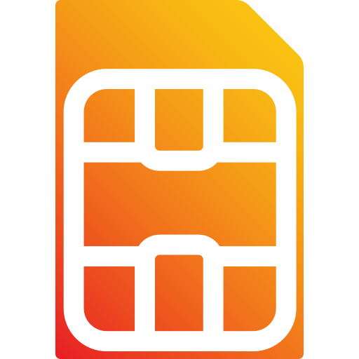tarjeta sim Generic Flat Gradient icono