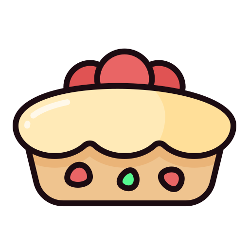 ciasto owocowe Generic Outline Color ikona
