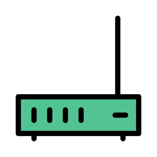 modem Vector Stall Lineal Color icon