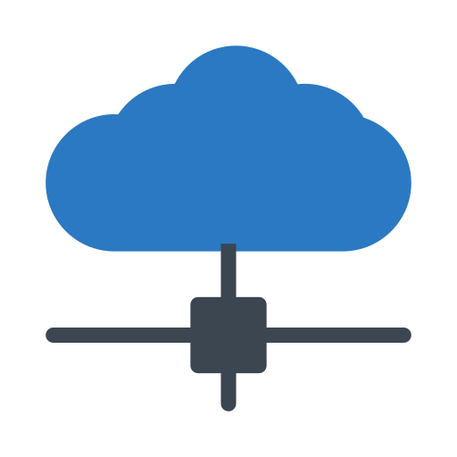 Cloud computing Generic Blue icon