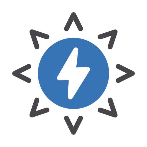 Solar energy Generic Blue icon