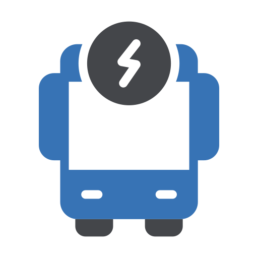 bus electrico Generic Blue icono