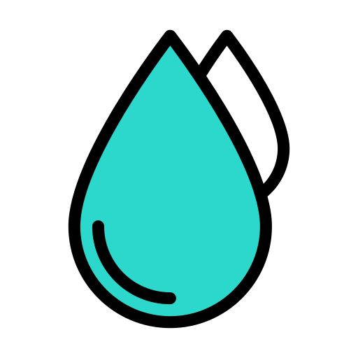Raindrop Vector Stall Lineal Color icon