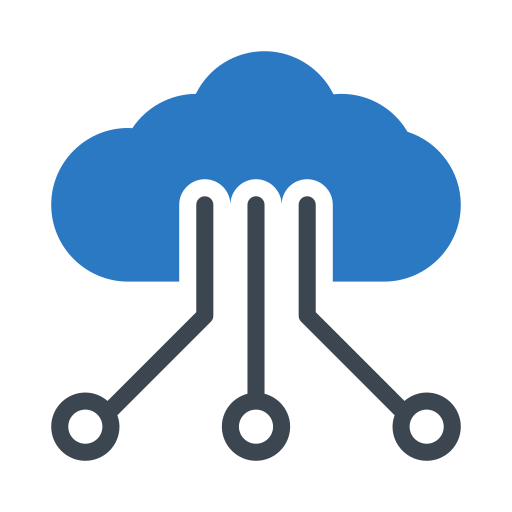Cloud network Generic Blue icon