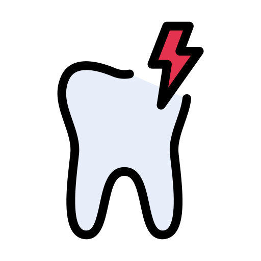 mal di denti Vector Stall Lineal Color icona