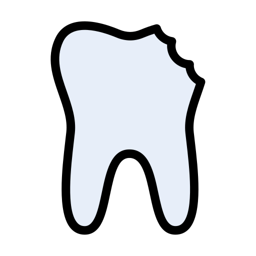 diente quebrado Vector Stall Lineal Color icono