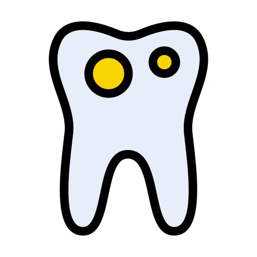 Caries Vector Stall Lineal Color icon