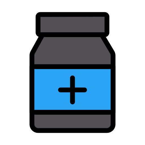 Pills bottle Vector Stall Lineal Color icon
