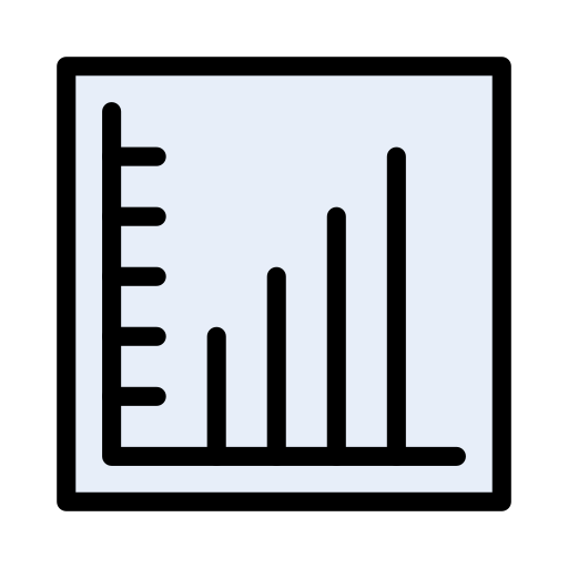 gráfico de linea Vector Stall Lineal Color icono