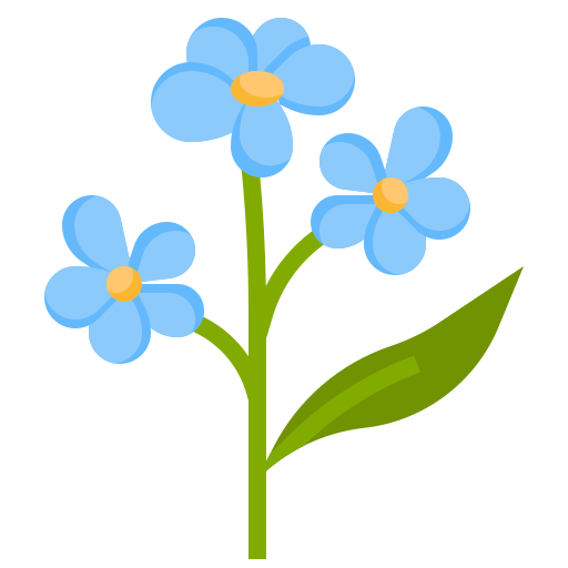 Alpine forget me not Surang Flat icon