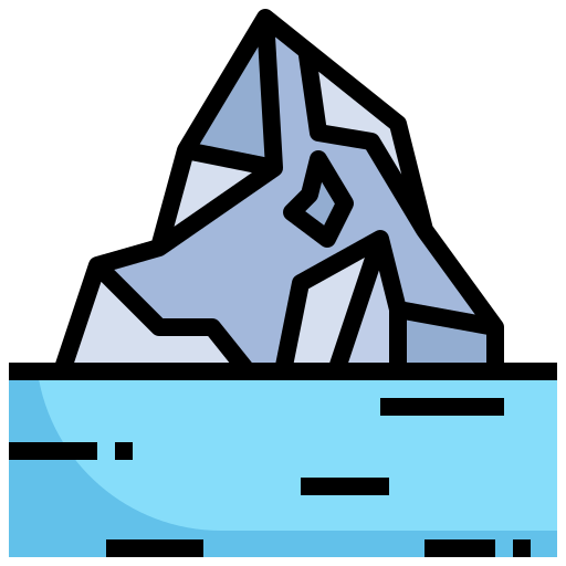 Iceberg Surang Lineal Color icon