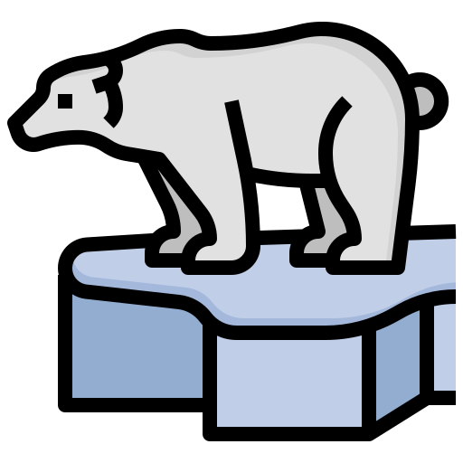oso polar Surang Lineal Color icono