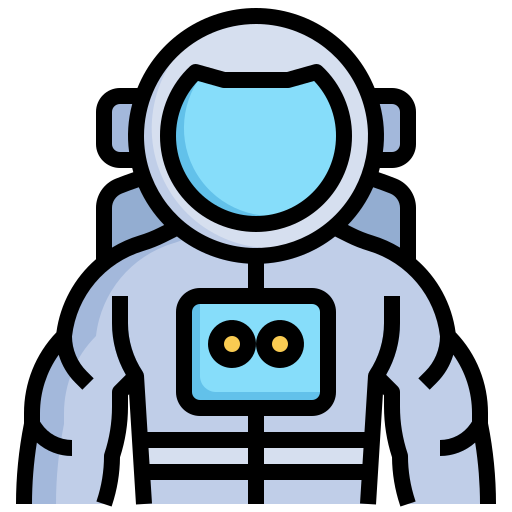 astronauta Surang Lineal Color ikona