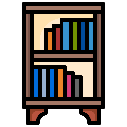 estante para libros Surang Lineal Color icono