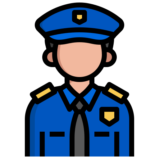 polizia stradale Surang Lineal Color icona