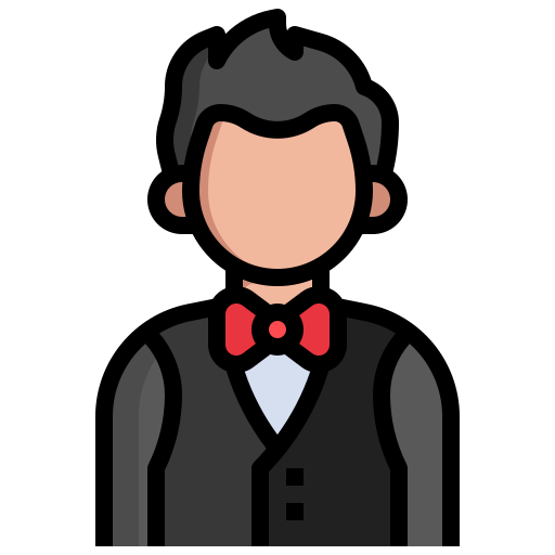 Waiter Surang Lineal Color icon