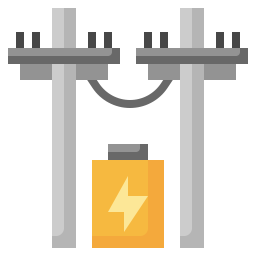 Electric pole Surang Flat icon