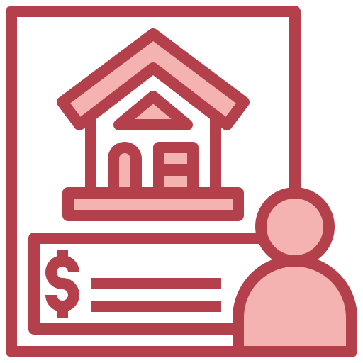 Mortgage loan Surang Red icon
