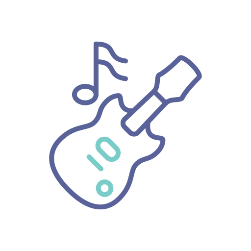 elektrische gitarre Generic Outline Color icon