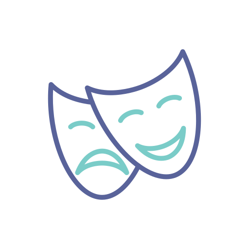 máscaras de teatro Generic Outline Color icono