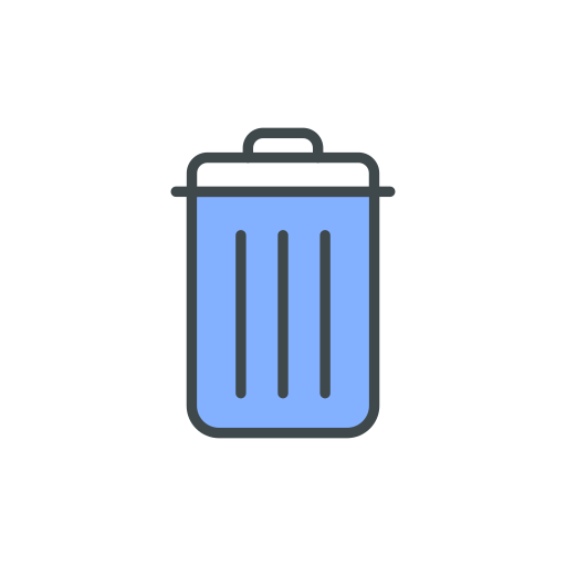 Trash bin Generic Outline Color icon