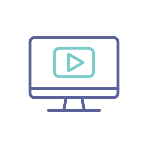 reproductor de video Generic Outline Color icono