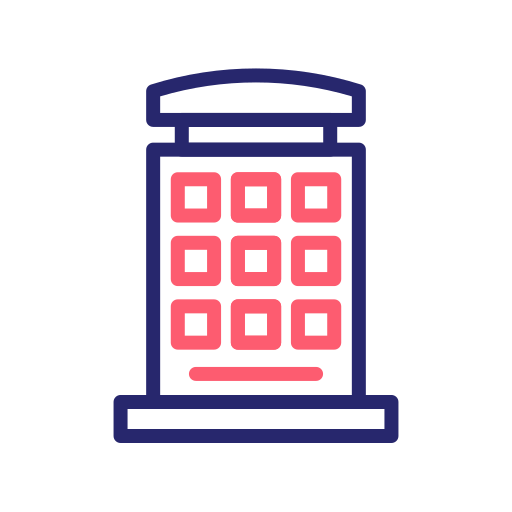 公衆電話ボックス Generic Outline Color icon