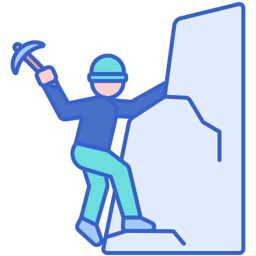 Climbing Flaticons Lineal Color icon