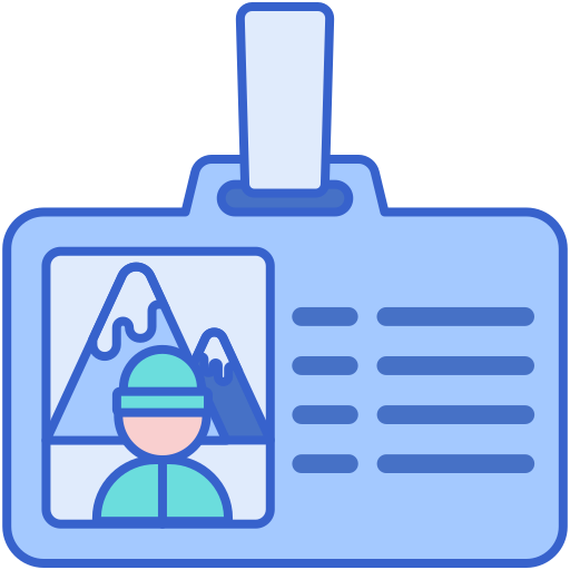 Ski pass Flaticons Lineal Color icon