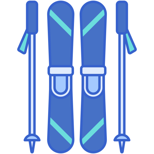 ski's Flaticons Lineal Color icoon