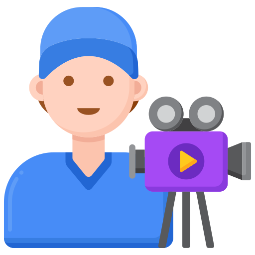 operatore di camera Flaticons Flat icona