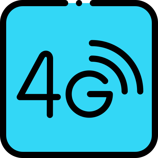 4g Detailed Rounded Lineal color ikona